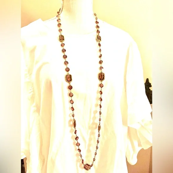 CHANEL Vintage 1981 Chiclet Amethyst Sautoir-Style Necklace - Picture 4 of 14